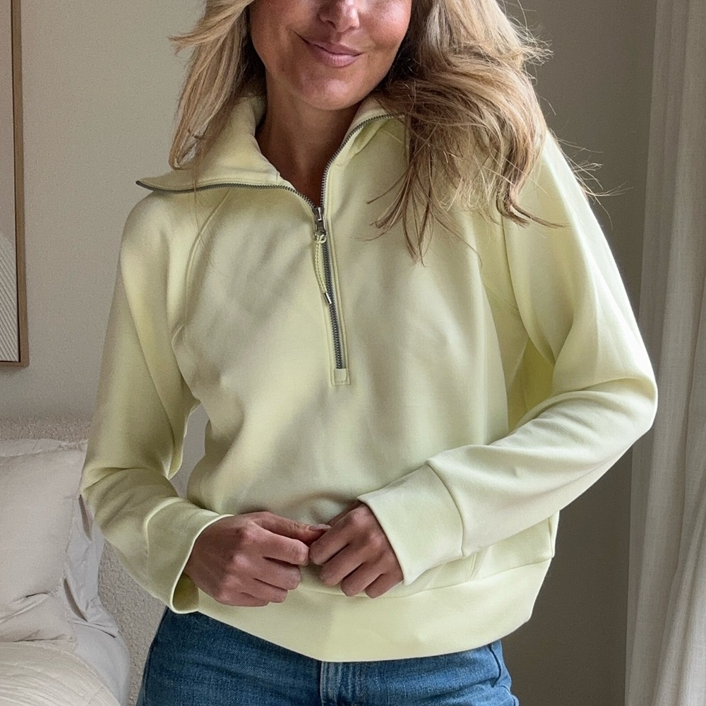 SPANX Air Essentials yellow Half-Zip Pullover - image 1